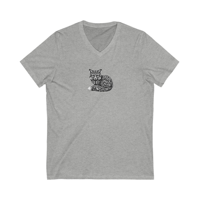 Fox T-shirt, Fox Art T-shirt, Fox V-neck