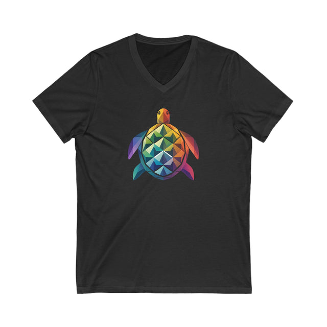 Rainbow Turtle V-neck T-shirt, Pride Shirt, LBGT, Sea Turtle T shirt, LGBTQ+ Ally Tee, Queer, BGLT, Ocean,V-Neck Tee