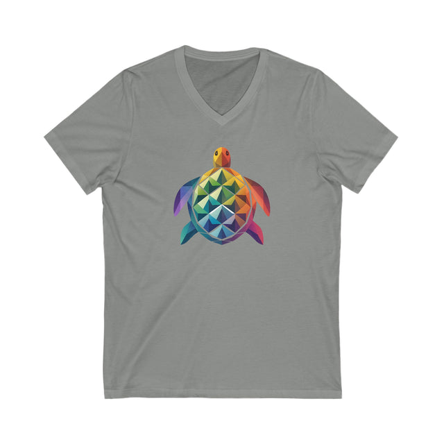 Rainbow Turtle V-neck T-shirt, Pride Shirt, LBGT, Sea Turtle T shirt, LGBTQ+ Ally Tee, Queer, BGLT, Ocean,V-Neck Tee