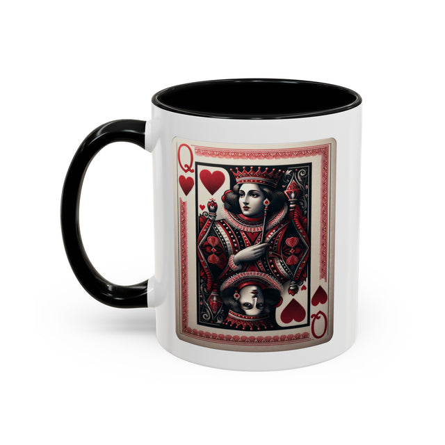 Queen of Hearts,Playing card mug,Mother's Day Gift,Card Player Cup,Valentine's Gift,Gift for her,New Mom Gift,Gift for Wife,Poker shirt