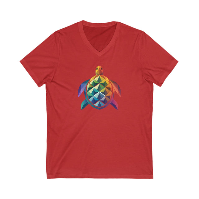 Rainbow Turtle V-neck T-shirt, Pride Shirt, LBGT, Sea Turtle T shirt, LGBTQ+ Ally Tee, Queer, BGLT, Ocean,V-Neck Tee