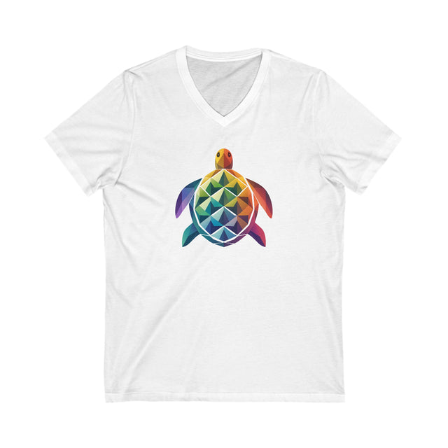 Rainbow Turtle V-neck T-shirt, Pride Shirt, LBGT, Sea Turtle T shirt, LGBTQ+ Ally Tee, Queer, BGLT, Ocean,V-Neck Tee