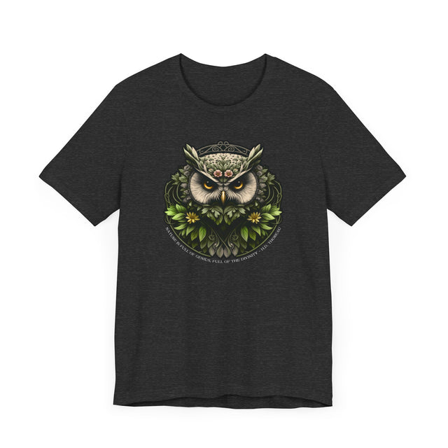 Owl Nature is Full of Genius T-shirt, H.D. Thoreau Shirt