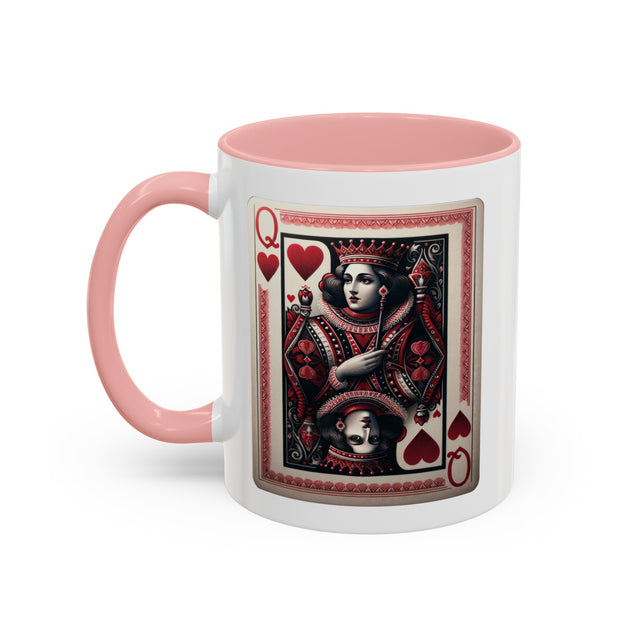 Queen of Hearts,Playing card mug,Mother's Day Gift,Card Player Cup,Valentine's Gift,Gift for her,New Mom Gift,Gift for Wife,Poker shirt