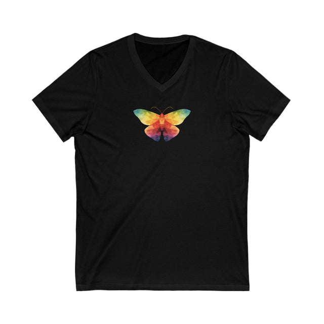 Rainbow Moth T-shirt,Pride Shirt, Pride Parade Top, LGBTQ+ Tee, Rainbow Animal, V-Neck Tee