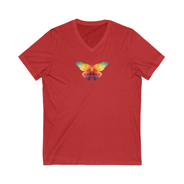 Rainbow Moth T-shirt,Pride Shirt, Pride Parade Top, LGBTQ+ Tee, Rainbow Animal, V-Neck Tee