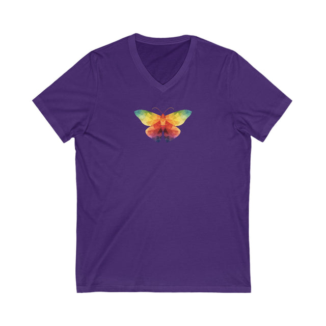 Rainbow Moth T-shirt,Pride Shirt, Pride Parade Top, LGBTQ+ Tee, Rainbow Animal, V-Neck Tee