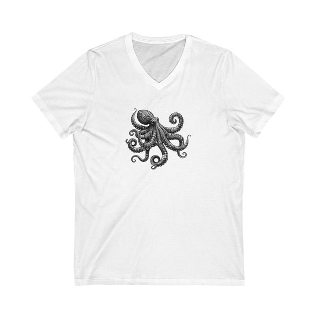 Octopus tee, Filigree Animal Collection V-neck, Ocean Lover T-shirt, Nautical Tee