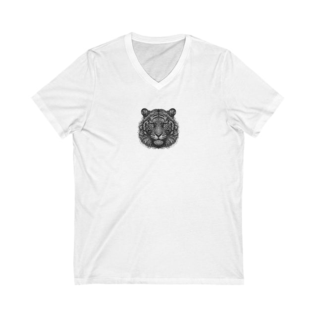 Tiger T-shirt, Eye of the tiger V-neck tee, Filigree Animal Collection Tee