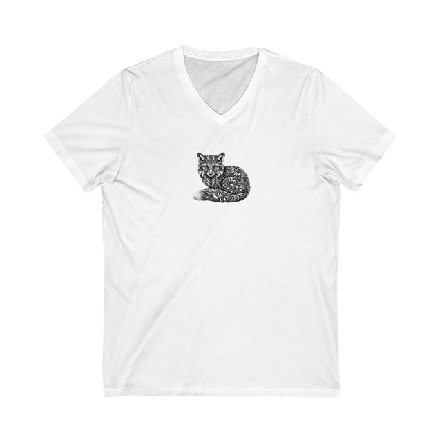 Fox T-shirt, Fox Art T-shirt, Fox V-neck