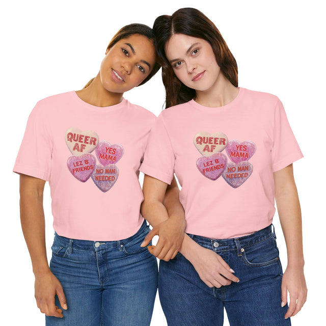 Valentine's Candy Heart Shirt, Lesbian Valentine, Queer Love