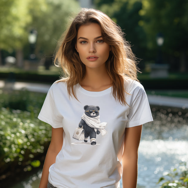 Fashionista Bear T-Shirt, 5th Ave Fashion Bear, Adorable Fashion gift