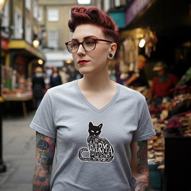 Karma Is A Cat Top, Cute Cat Shirt