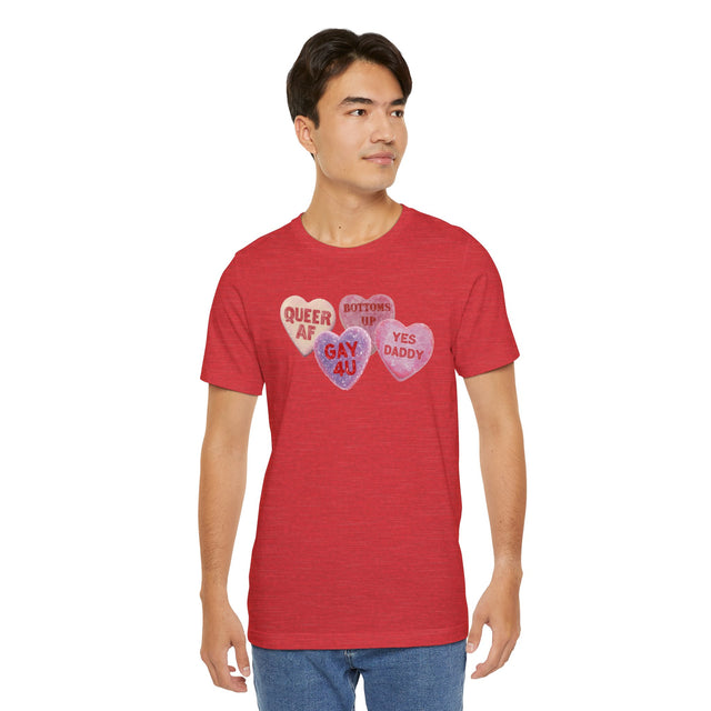 Gay Valentine's Candy Heart Shirt, Gay Valentine, Queer Love